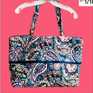 Vera Bradley Quilted Floral Adjustable Bag 15×22